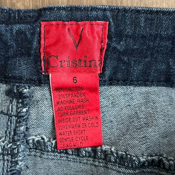 V Cristina Studded Straight Slim Jeans Sz 6 - Picture 5 of 11
